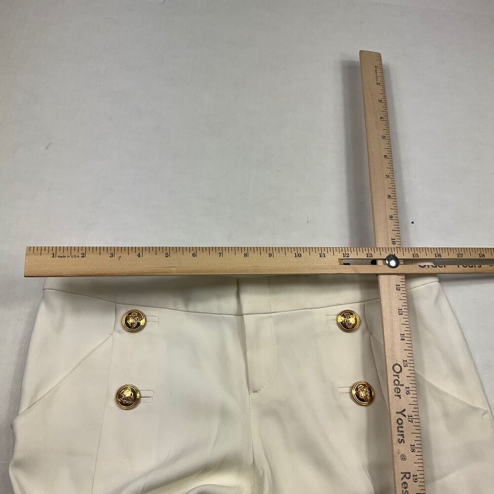 Gucci Womens Sailor Ankle Pants Ivory Mid Rise Zip Up Trousers Size 42 IT 12 US - Picture 8 of 14
